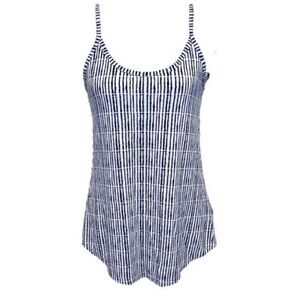Athleta White and blue print racer back tank. Size extra small